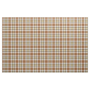 Karamel Donkerbruin Geel Tartan Vierkantjes Patroo Stof