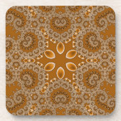 Karamel Fractal Kantwerk Bier Onderzetter (Voorkant)