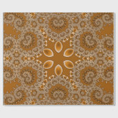 Karamel Fractal Kantwerk Cadeaupapier (Vlak)