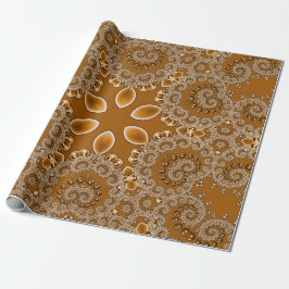 Karamel Fractal Kantwerk Cadeaupapier