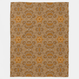 Karamel Fractal Kantwerk Fleece Deken