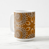 Karamel Fractal Kantwerk Koffiemok (Voorkant links)