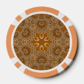 Karamel Fractal Kantwerk Poker Chips (Achterkant)