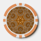 Karamel Fractal Kantwerk Poker Chips (Voorkant)