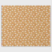 Karamel Harten Kerstmis Cadeaupapier (Vlak)