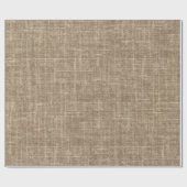 Karamel Linnen Cadeaupapier (Vlak)
