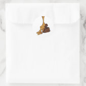 karamel ronde sticker (Tas)