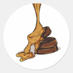 karamel ronde sticker