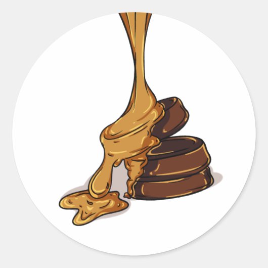 karamel ronde sticker (Voorkant)
