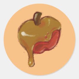 karamelappel-Sticker Ronde Sticker