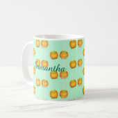 karamelappelen koffiemok (Voorkant links)