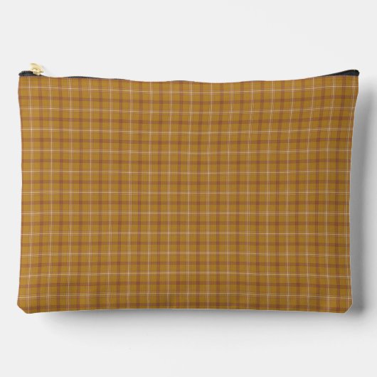 Karamelbruine geruite klassieke patroon retro etui (Voorkant)