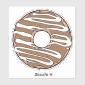 Karameldonut, donut, glazuur, ijsblokjes, berijpen sticker (Vel)