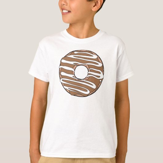 Karameldonut, donut, glazuur, ijsblokjes, berijpen t-shirt (Voorkant)