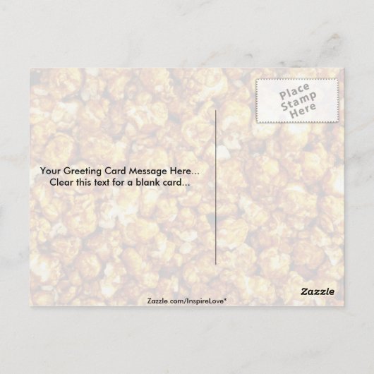 karamelmaïs briefkaart (Achterkant)