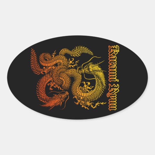 Karami Ryuu 1a Ovale Sticker (Voorkant)