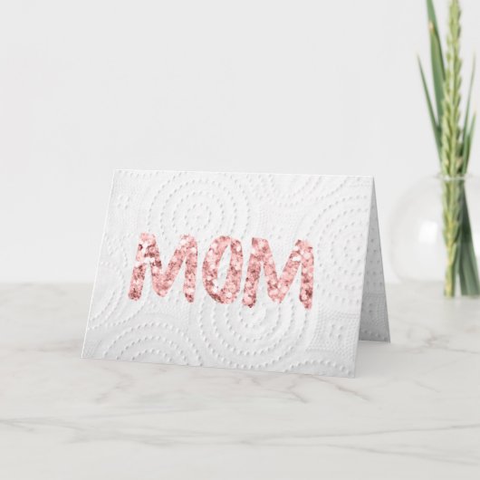 Karantijne Glitter Moederdagkaart Grappig Kaart (Voorkant)