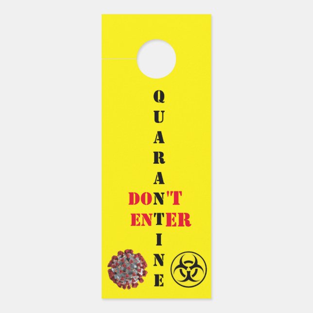 KARANTINE DEUR HANGER (Voorkant)