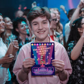 Karaoke avondfeest tiener verjaardag tiener kaart