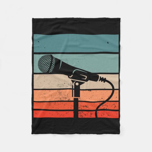 Karaoke Bar  Microfoon Zingende Song Party Fleece Deken (Voorkant)