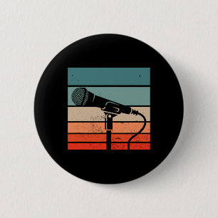 Karaoke Bar  Microfoon Zingende Song Party Ronde Button 5,7 Cm