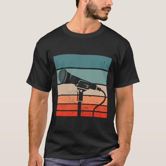 Karaoke Bar Microfoon Zingende Song Party T-shirt (Voorkant)