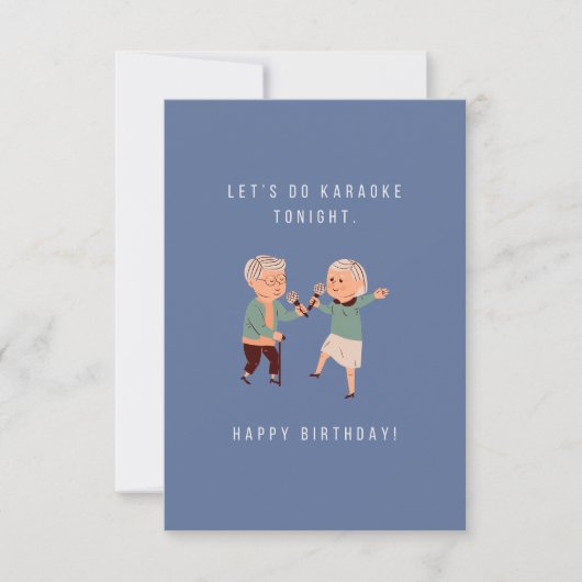 Karaoke Birthday Card (Voorkant)