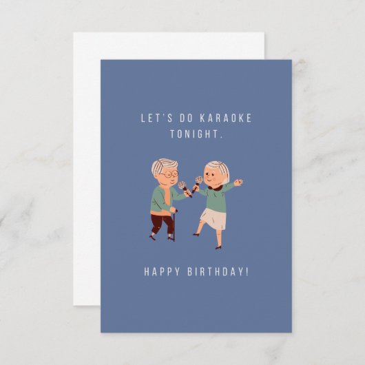 Karaoke Birthday Card (Voorkant / Achterkant)
