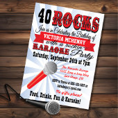 Karaoke Birthday Party Poster Style Uitnodiging