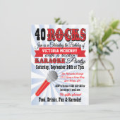 Karaoke Birthday Party Poster Style Uitnodiging (Staand voorkant)