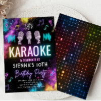 Karaoke Birthday Uitnodiging | Karaoke-partij