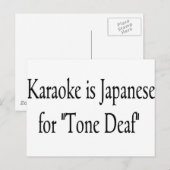 Karaoke Briefkaart (Voorkant / Achterkant)