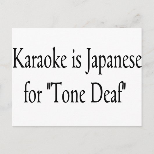 Karaoke Briefkaart (Voorkant)