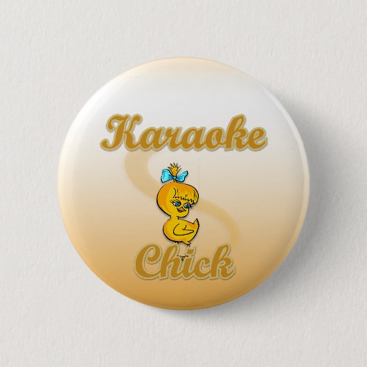 Karaoke Chick Ronde Button 5,7 Cm (Voorkant)