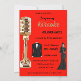 Karaoke Christmas Party  Invite Aankondiging