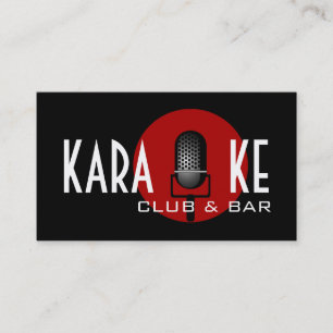 Karaoke Club en Bar Performance Entertainment Visitekaartje
