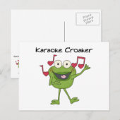 Karaoke Croaker Briefkaart (Voorkant / Achterkant)