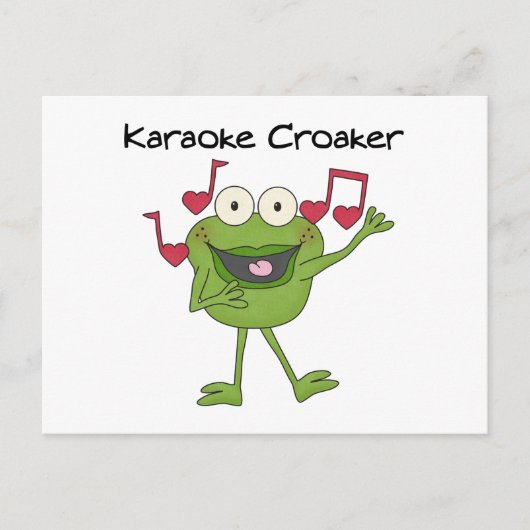 Karaoke Croaker Briefkaart (Voorkant)