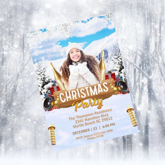 Karaoke Dance DJ Muziek Kerstfeest Kaart