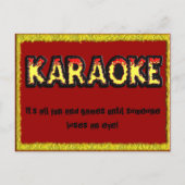 Karaoke Danger - Briefkaart (Voorkant)