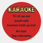 Karaoke Danger - Sticker (Voorkant)