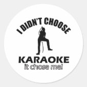 Karaoke design ronde sticker (Voorkant)