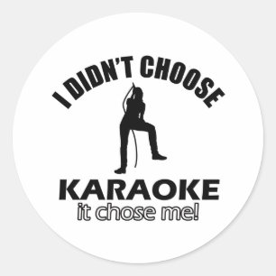 Karaoke design ronde sticker