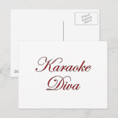 Karaoke Diva Briefkaart (Voorkant / Achterkant)