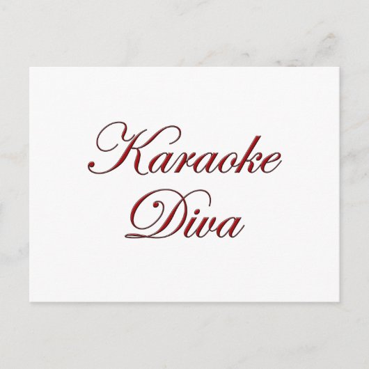 Karaoke Diva Briefkaart (Voorkant)