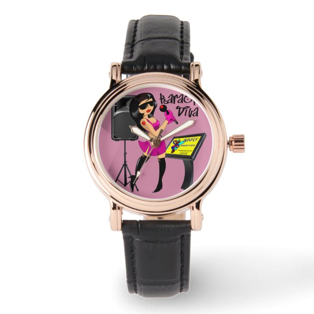 Karaoke Diva Horloge (Voorkant)