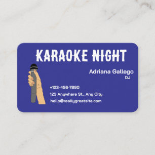 Karaoke DJ Visitekaartje (bewerkbaar)