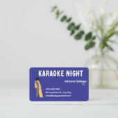 Karaoke DJ Visitekaartje (bewerkbaar) (Staand voorkant)