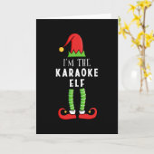 Karaoke Elf Kerst Matchend Familie Cadeau Kaart (Gele Bloem)