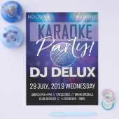 Karaoke Feest | DJ |  Club Flyer (Enkel)